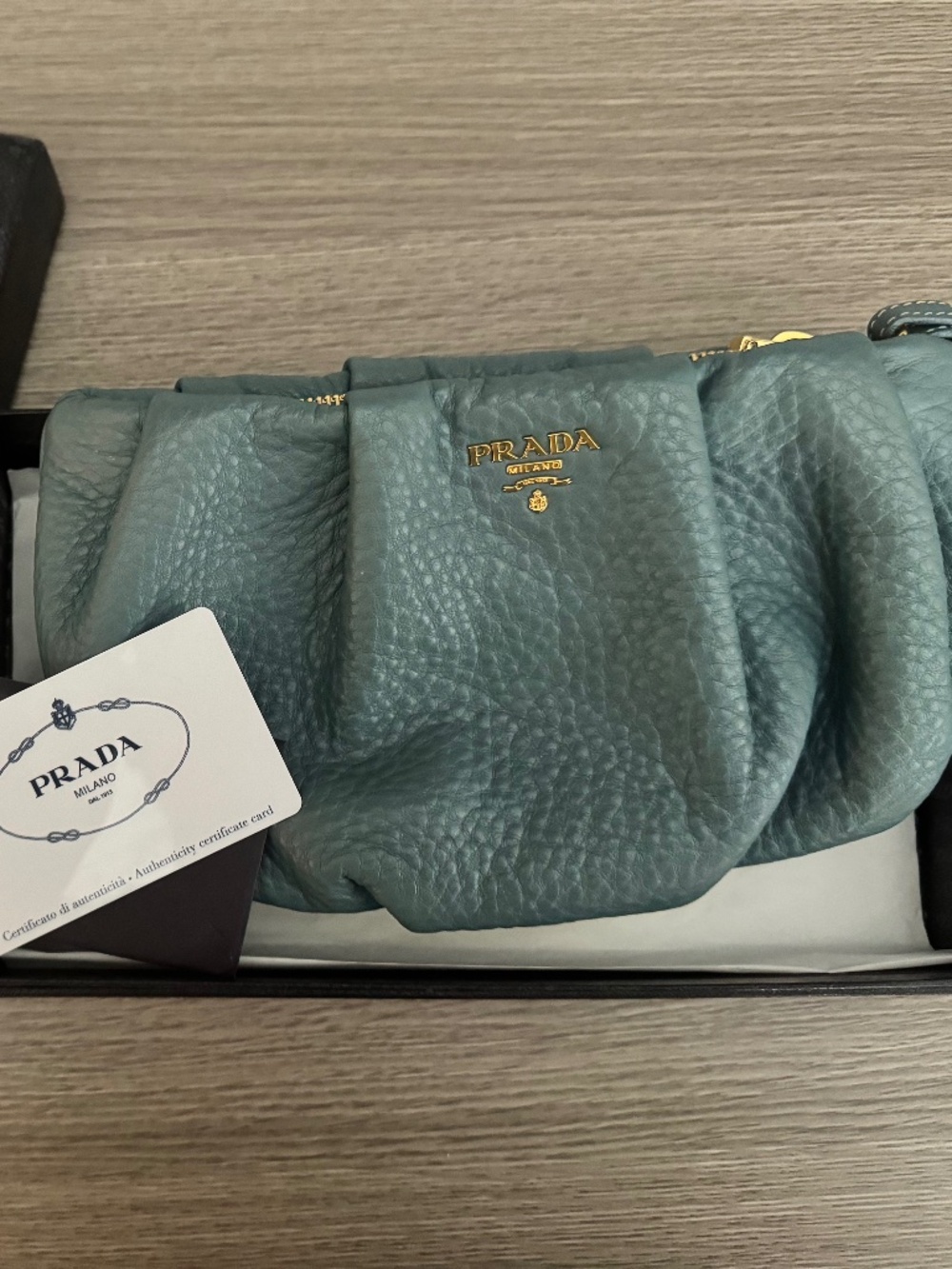 Prada Clutch Wristlet Purse - Marine